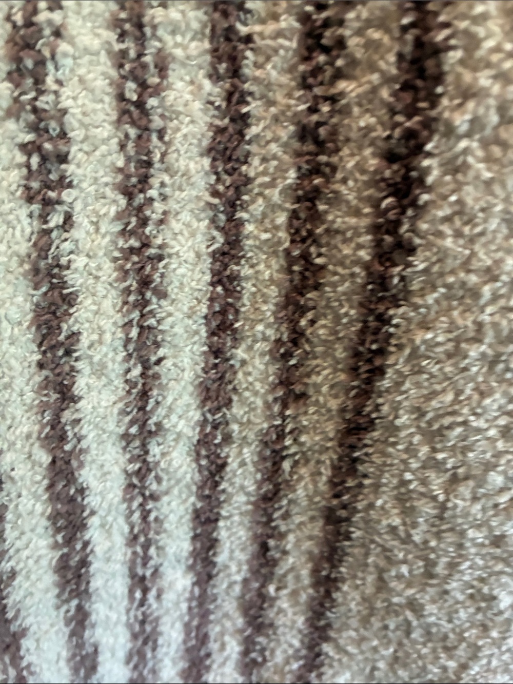 Barefoot Dreams Cream and Taupe Striped Throw Blanket - Picture 3 of 5